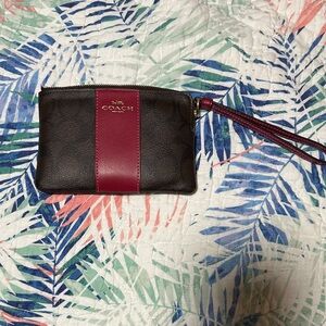 Coach Black and Hot Pink Wristlet